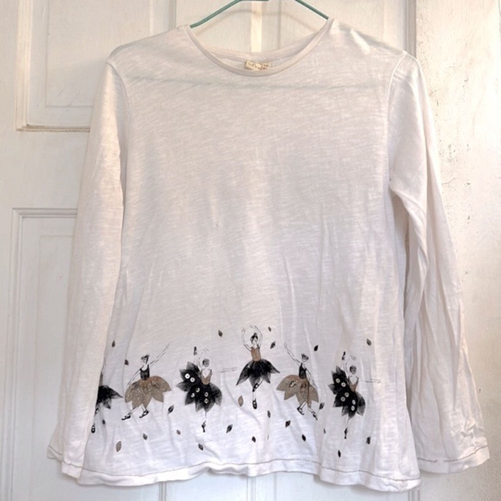 Zara girls sequins ballerina top in size 9/10